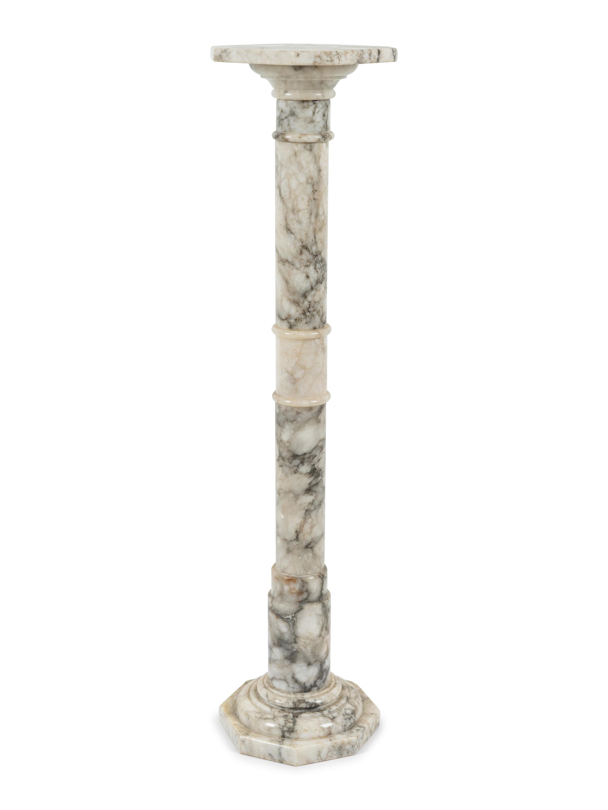 Two Continental Marble Pedestals