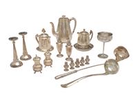 Seventeen Silver and Silver-Plate Table Articles