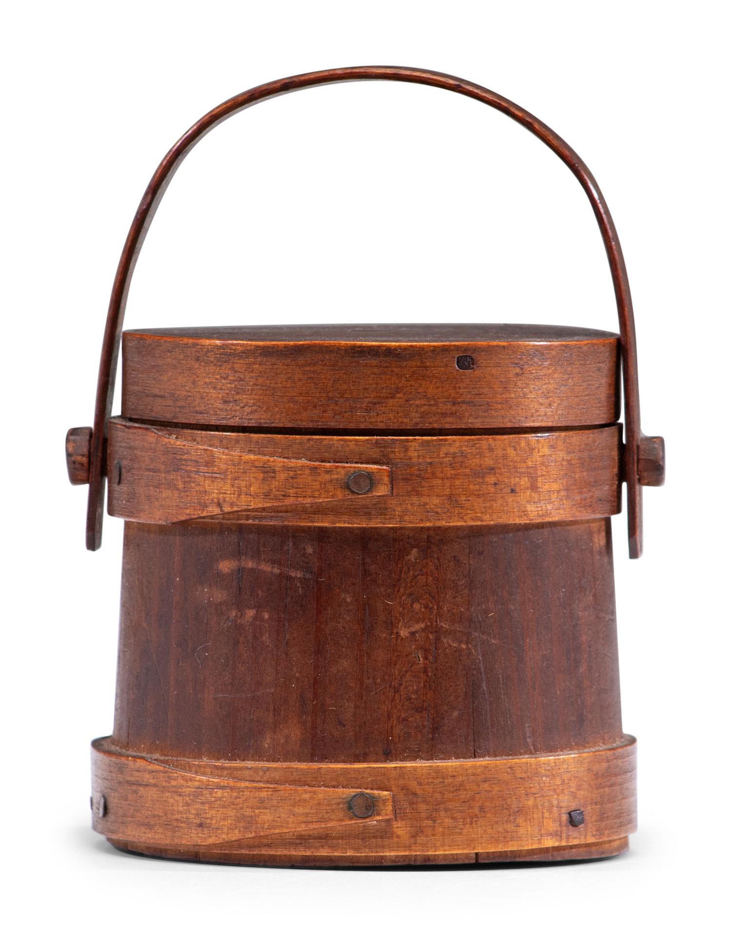 A Miniature Lidded Firkin