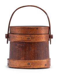 A Miniature Lidded Firkin