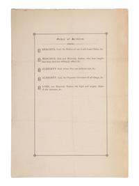 [LINCOLN FUNERAL]. Broadside and program for Lincoln funeral services held in Newburyport and Cambridge, Massachusetts. 19 April 1865.