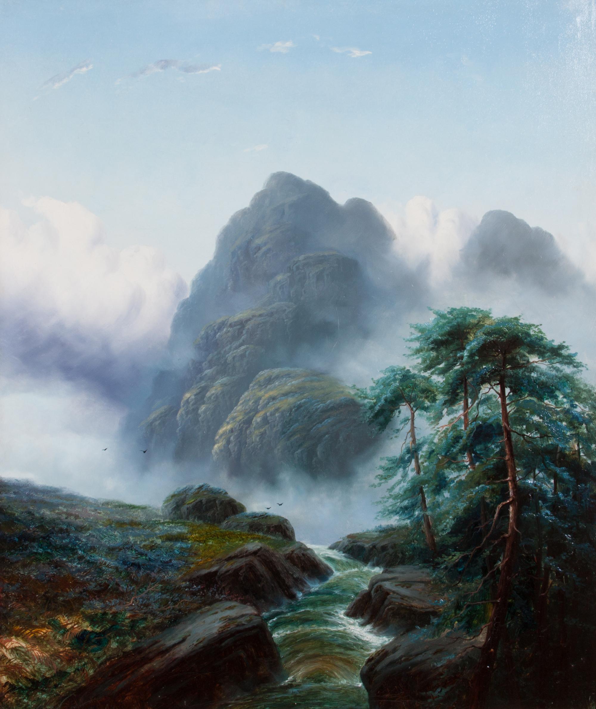 Edwin A. Penley, (British, 1826-1893), Mountain Landscape
