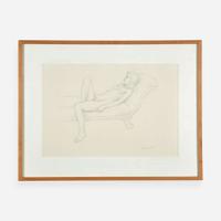 William H. Bailey (American, 1930-2020) Untitled (Reclining Figure on Chaise Lounge)