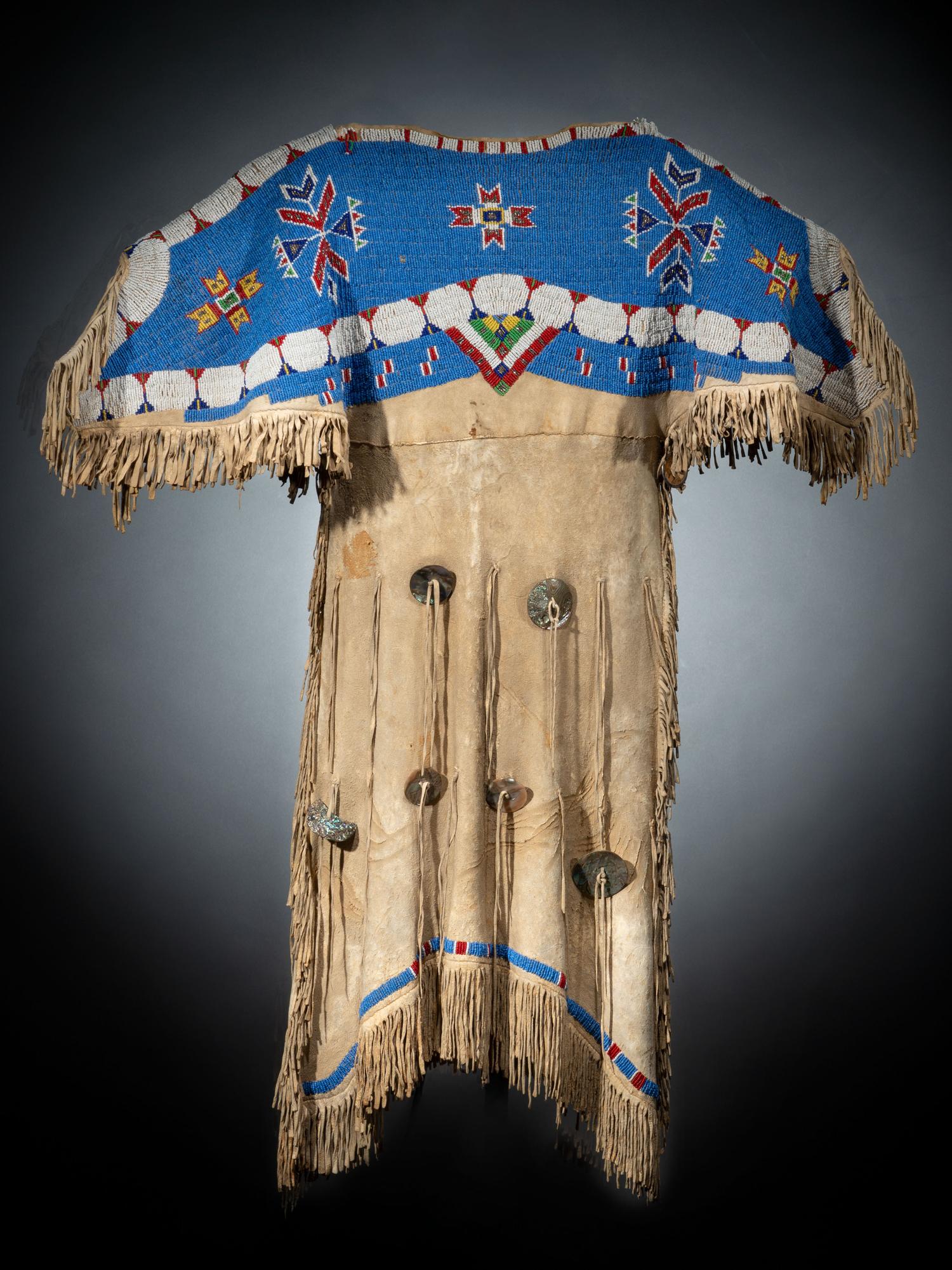 Sioux Girl's Beaded Elk Hide Dress