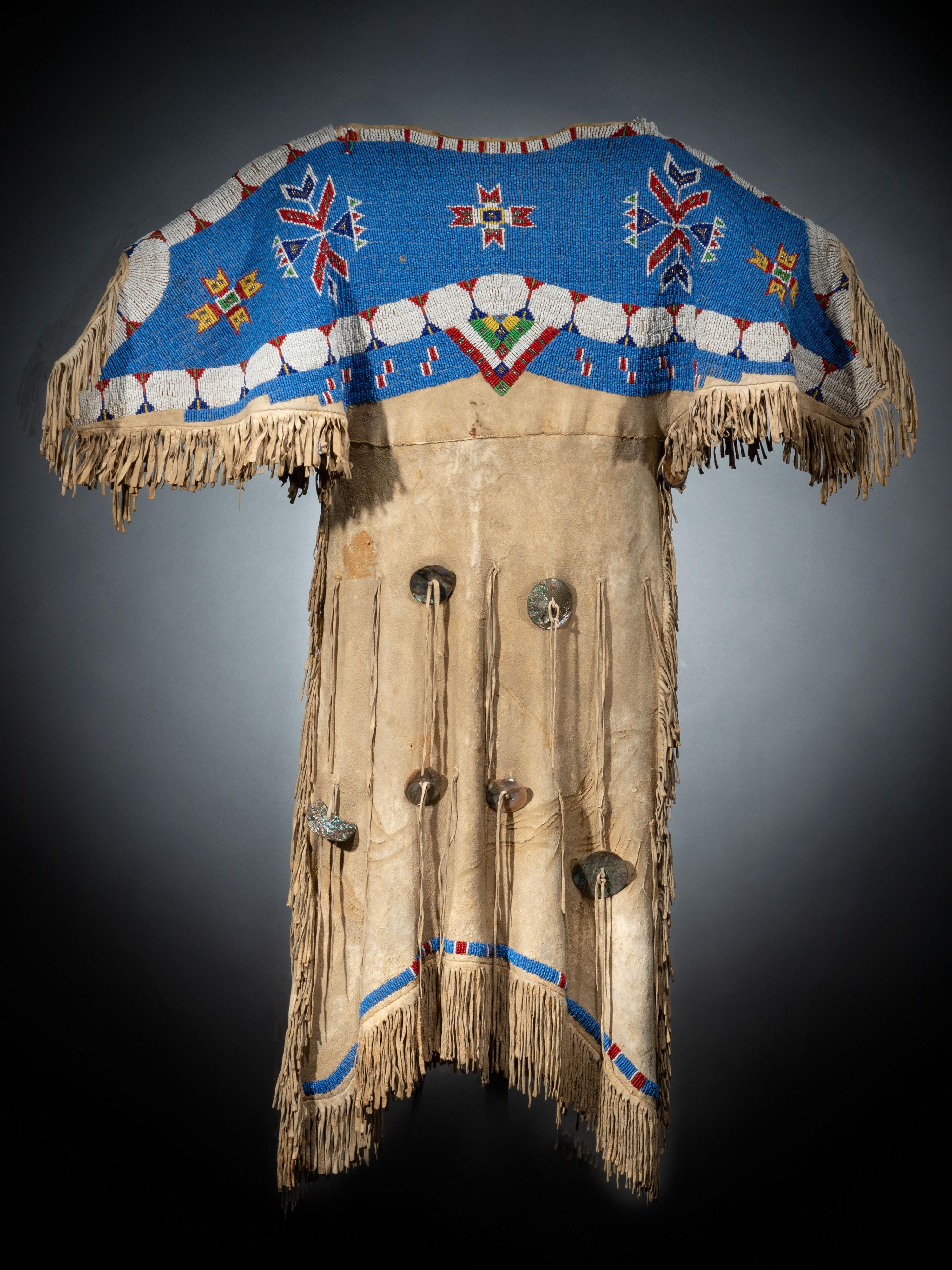 Sioux Girl's Beaded Elk Hide Dress