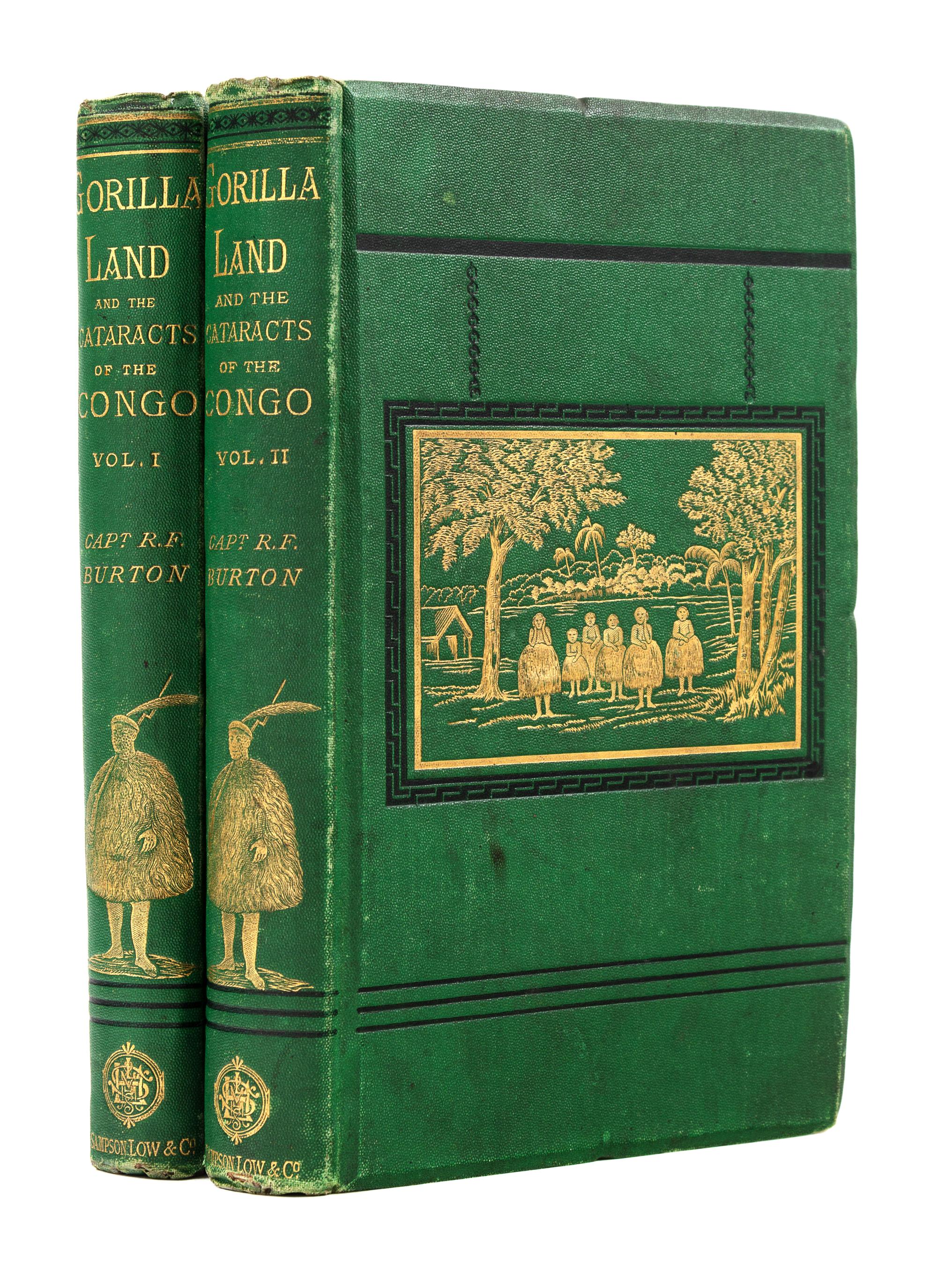 BURTON, Richard Francis, Sir (1821-1890). Two Trips to Gorilla Land and the Cataracts of the Congo. London: Sampson Low, et al, 1876.