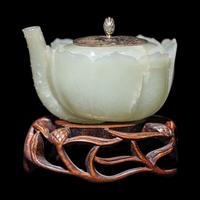 A Chinese Celadon Jade 'Lotus' Water Dropper