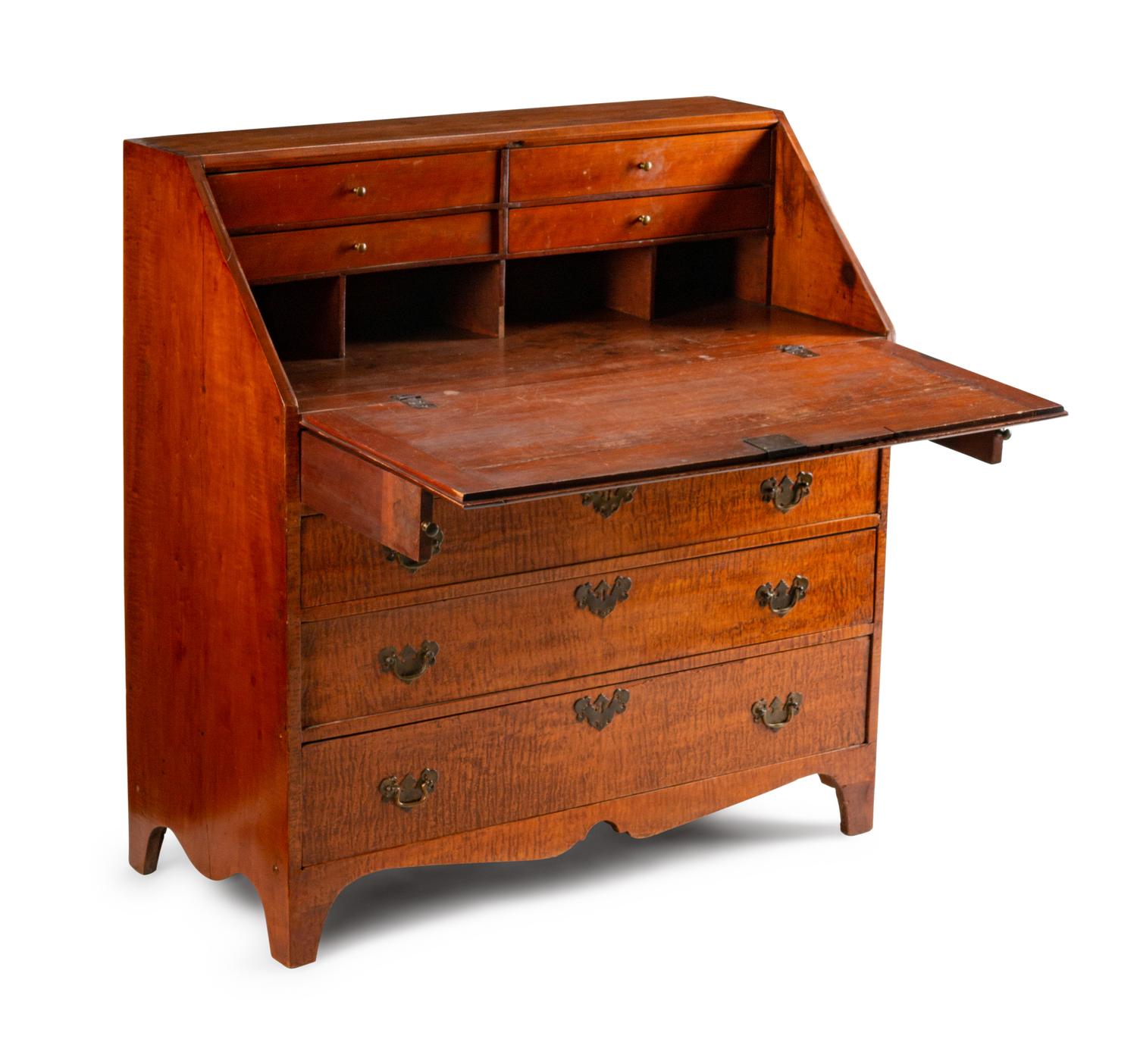 A Chippendale Maple Slant-Front Desk — 18TH CENTURY