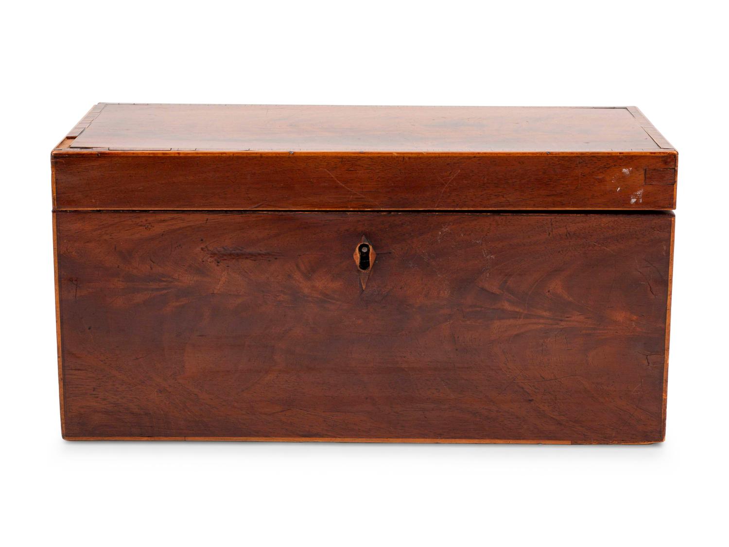 A Regency Mahogany Tea Caddy