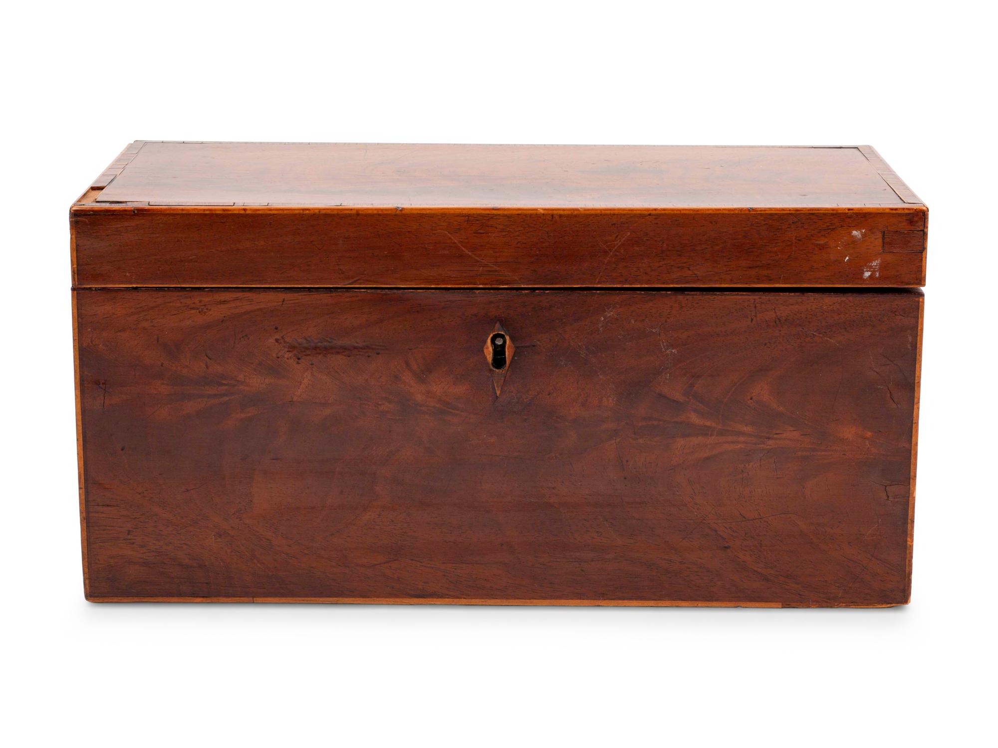 A Regency Mahogany Tea Caddy