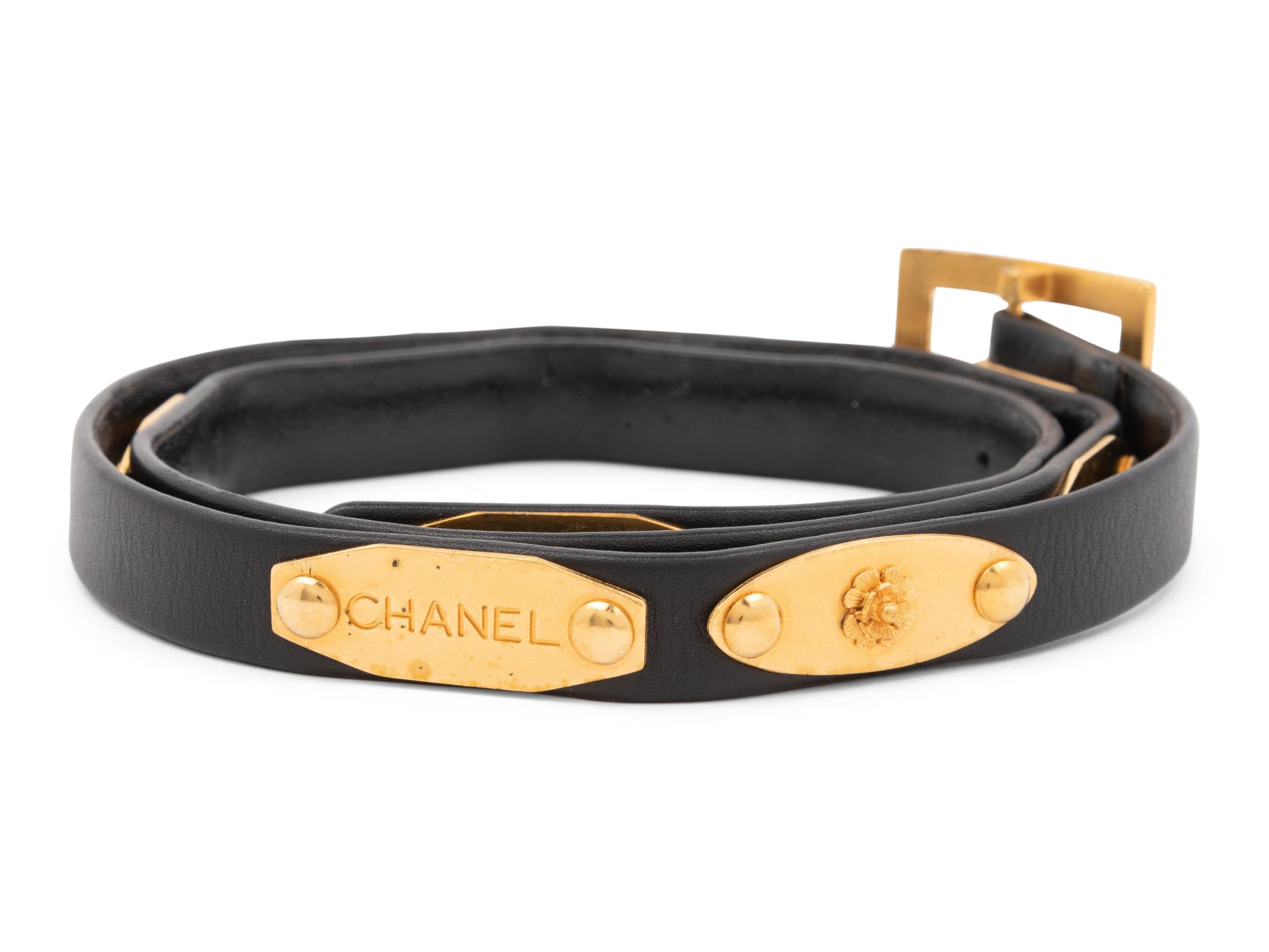 Chanel Leather Belt with Stamped Charms, Fall 1995