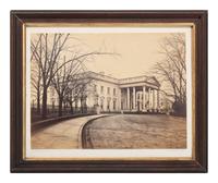 [THE WHITE HOUSE]. WALKER, Lewis Emery (1820-1880), photographer. Large format photograph of the White House. Washington, DC, 1864.