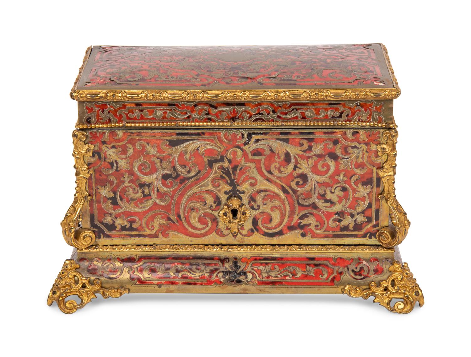 A Napoleon III Gilt Bronze Mounted Boulle Marquetry Jewelry Casket