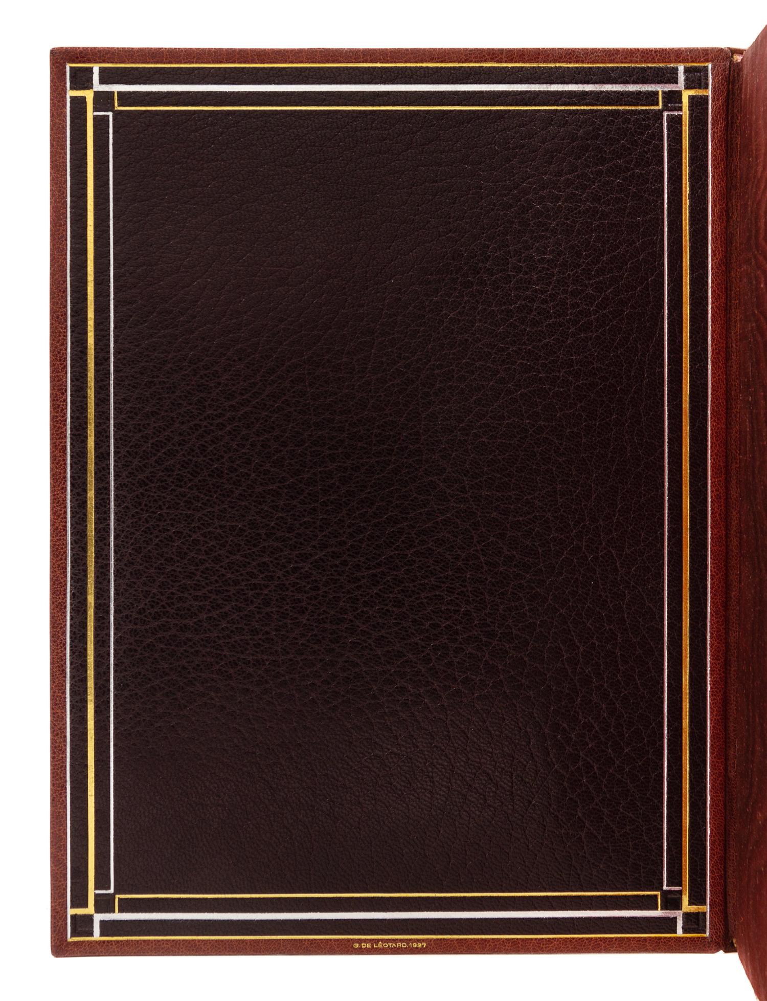 [BINDINGS]. [LÉOTARD, GENEVIÈVE - BINDER]. A group of 3 works in fine Art Deco bindings by Léotard.
