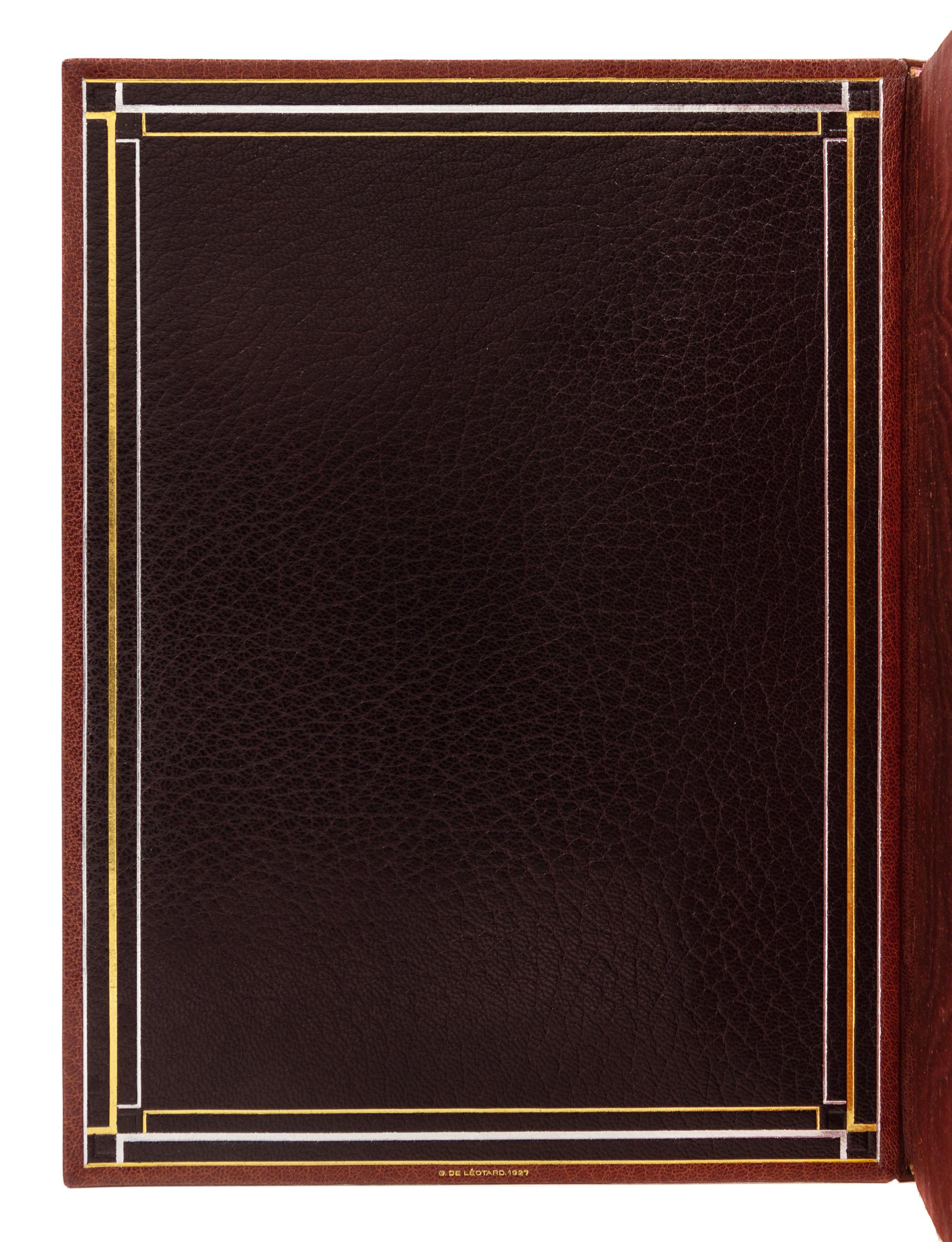 [BINDINGS]. [LÉOTARD, GENEVIÈVE - BINDER]. A group of 3 works in fine Art Deco bindings by Léotard.
