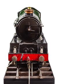 A Rare and Impressive Live Steam 7 1/4-Inch Gauge Painted Metal Great Western Railway-Class 6000: King George V Locomotive and Ride-On Tender