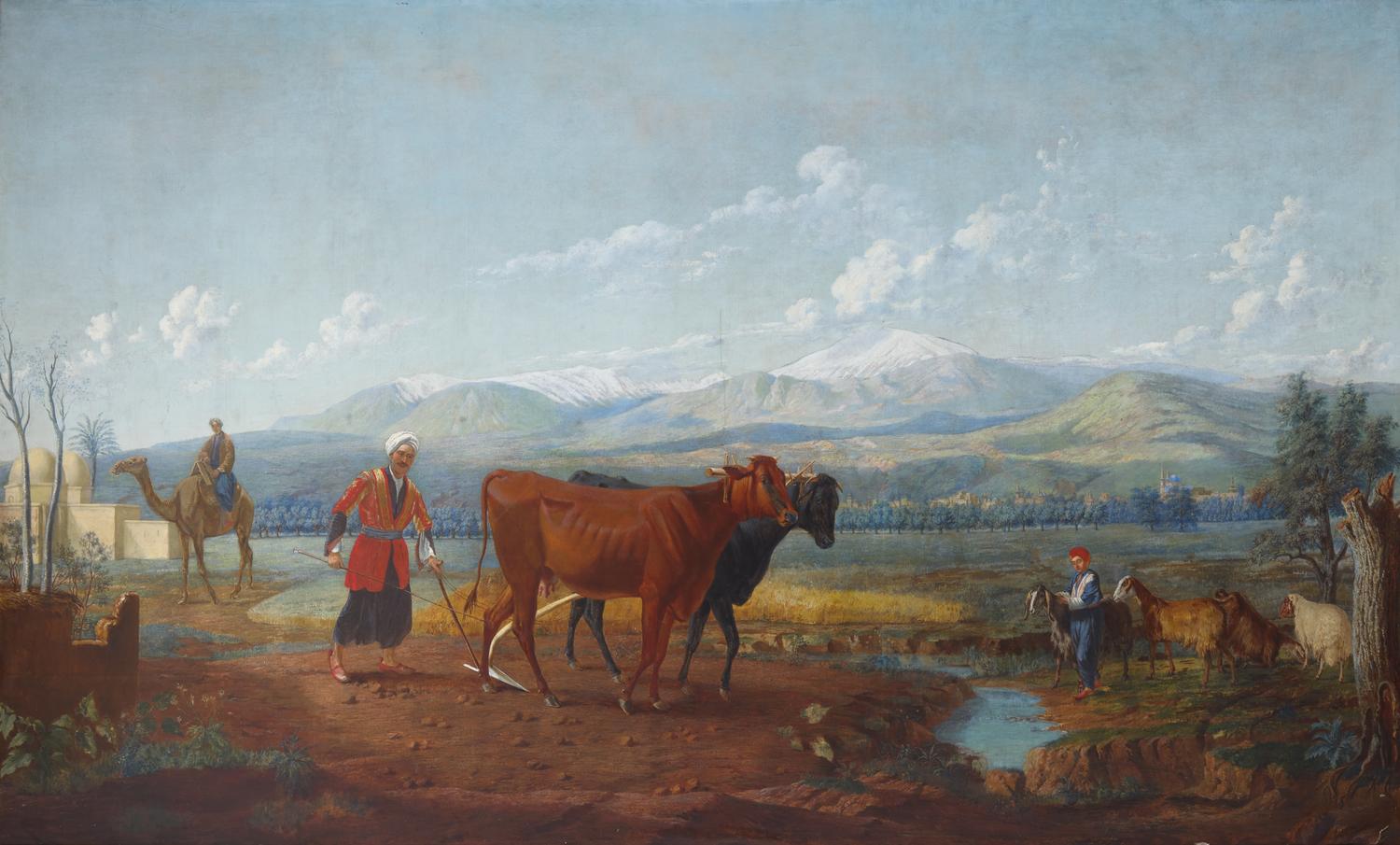 Edward Troye (American, 1808-1874) — Syrian Plowman , 1856