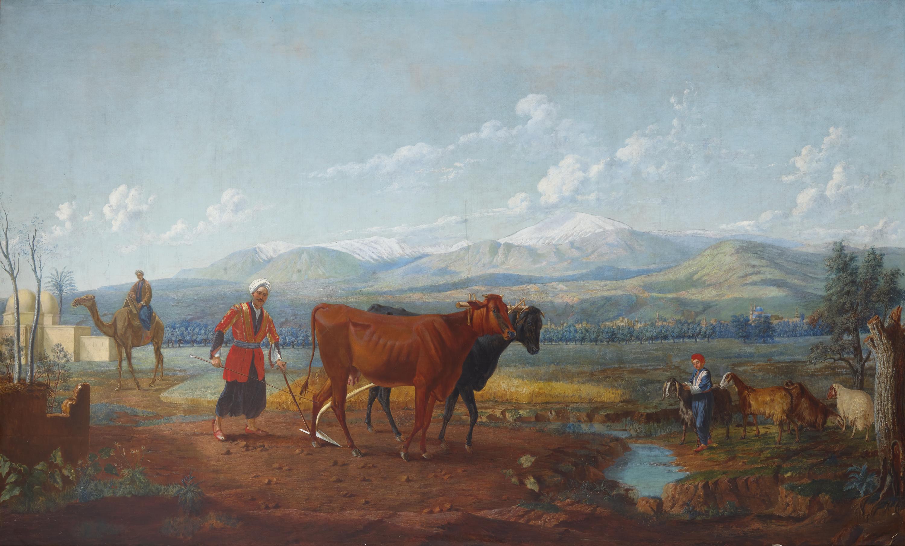 Edward Troye (American, 1808-1874) — Syrian Plowman , 1856