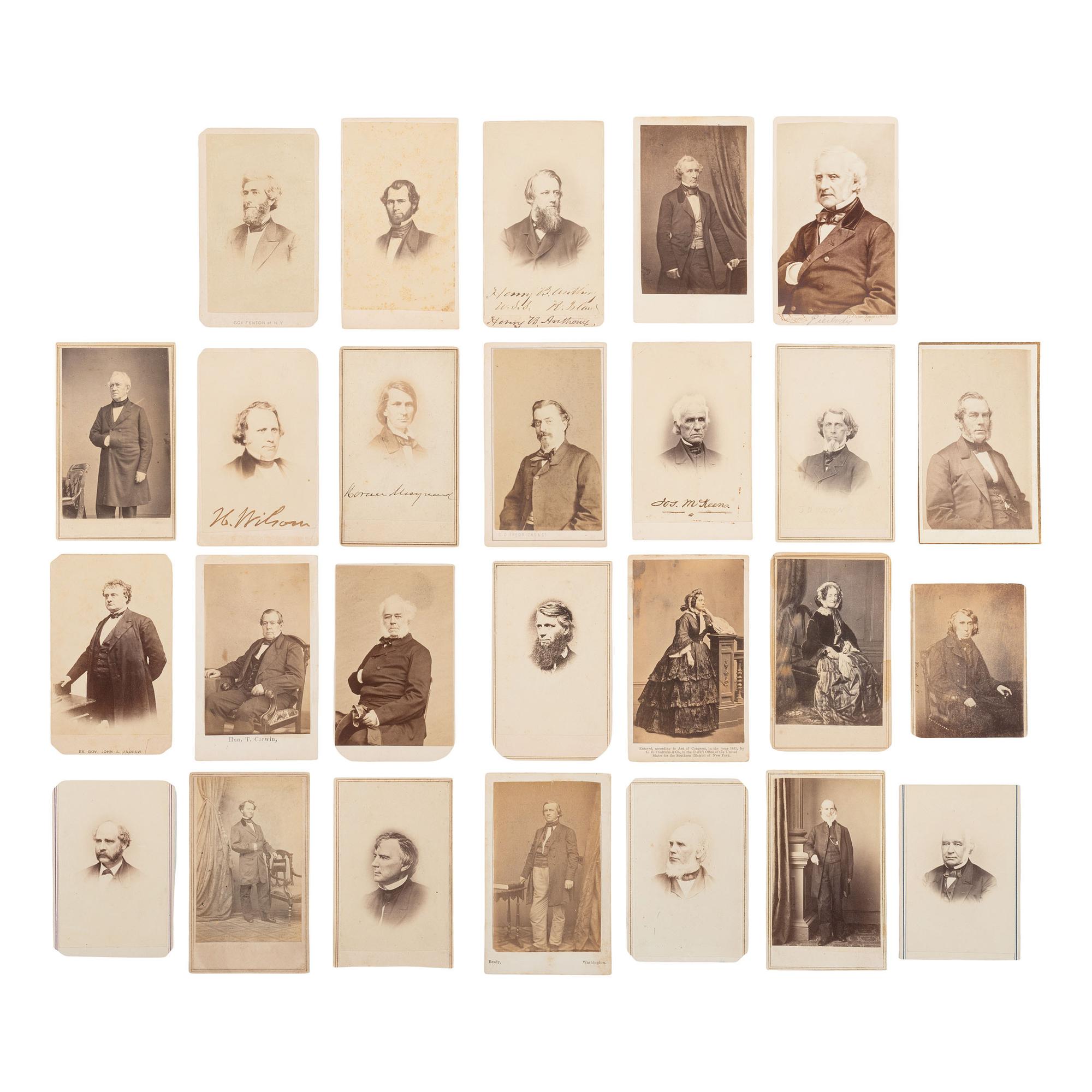 [Civil War] Group of 96 Carte de Visites of Politicians and Other Personalities