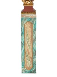A Pair of Venetian Painted and Parcel Gilt Columns with Putti