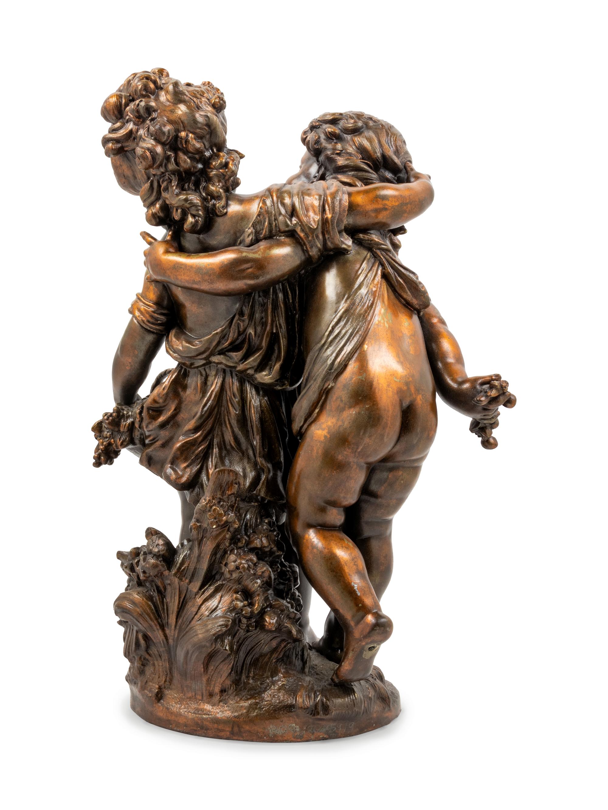 An Ansonia Florida Gilt Metal Mantel Clock