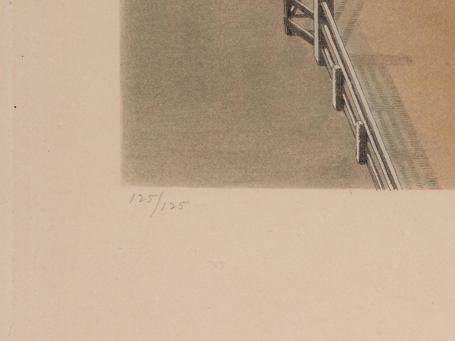 A group of 4 aquatint prints of Chicago by A. Ackermann and Son, Inc., comprising:
