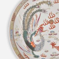 A pair of Chinese famille rose “Dragon and Phoenix” dishes 粉彩龙凤盘一对 Guangxu marks and of the period ??? ???