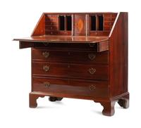 A George III Mahogany Slant-Front Bureau
