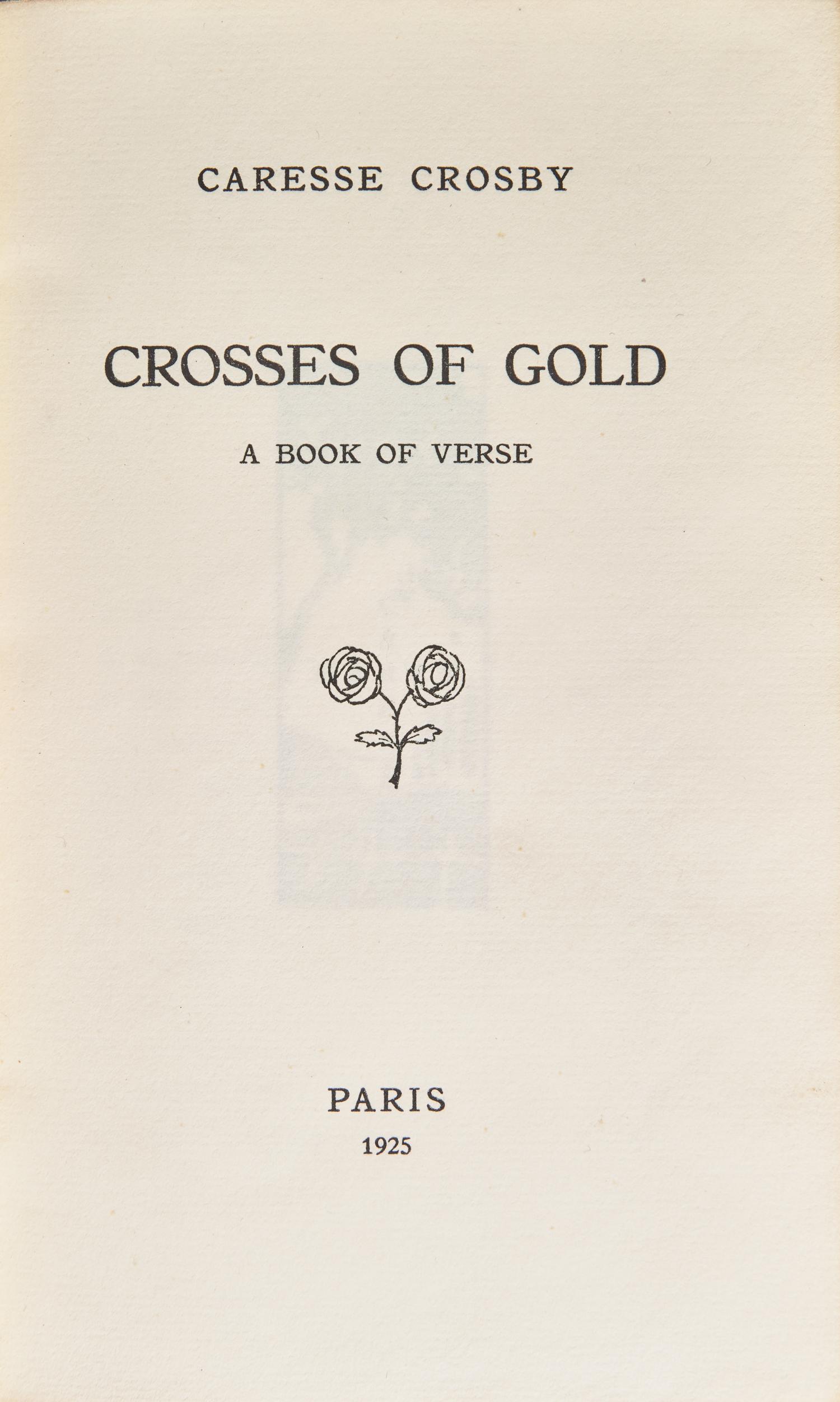 [Black Sun Press] Crosby, Caresse. Group of 3 Titles