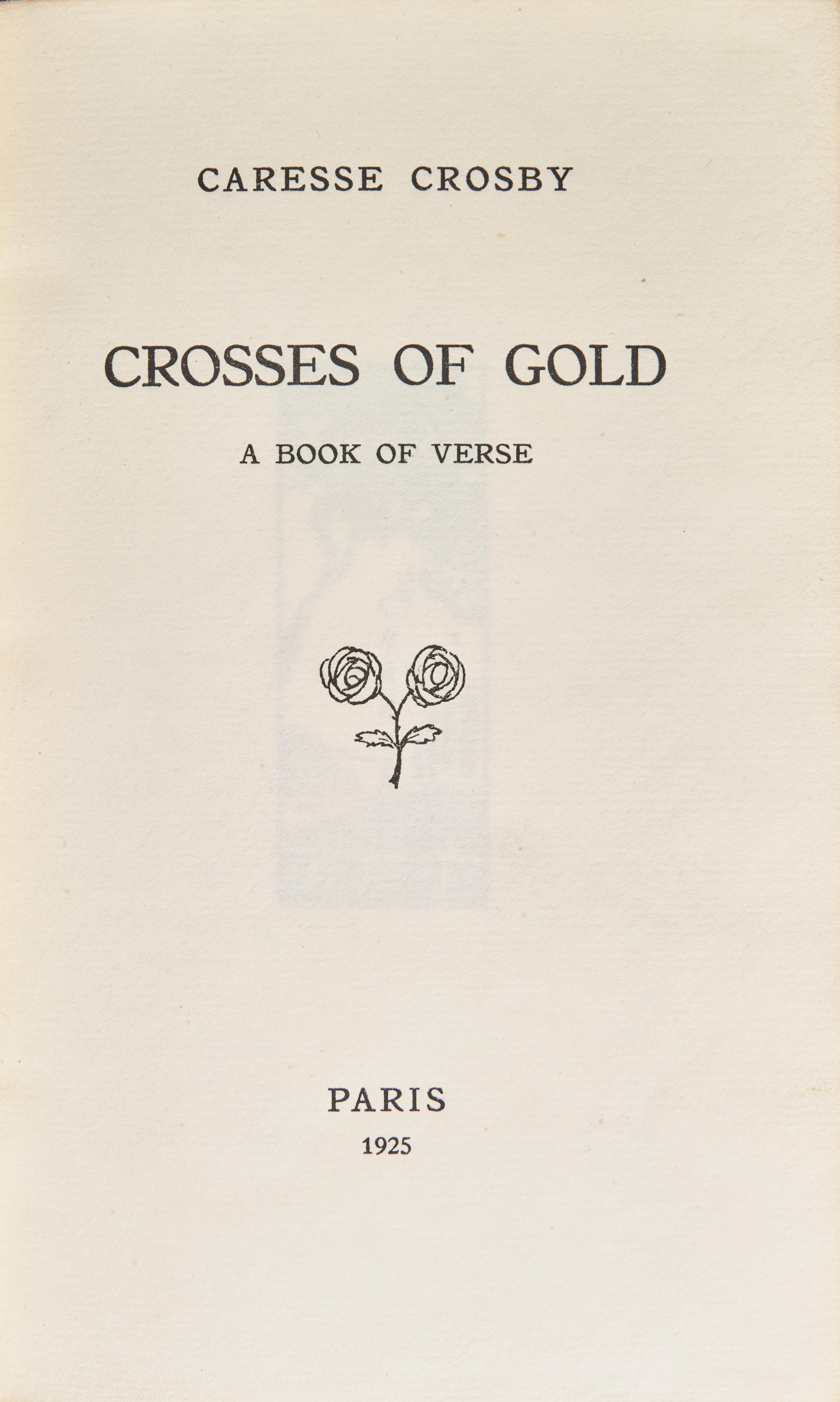 [Black Sun Press] Crosby, Caresse. Group of 3 Titles
