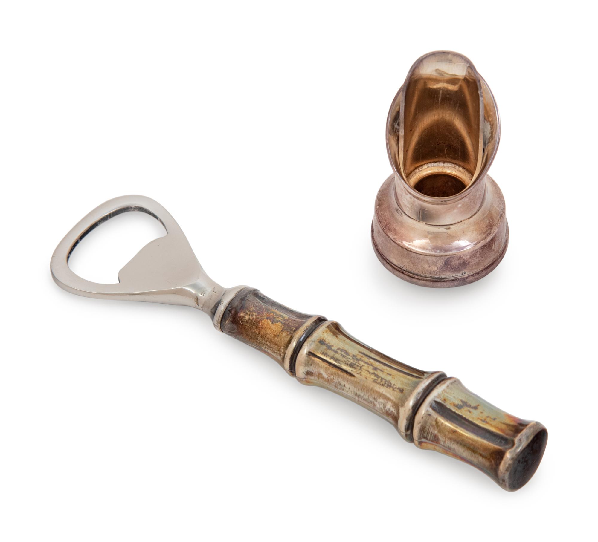 A Tiffany & Co. Silver Bamboo Pattern Bottle Opener