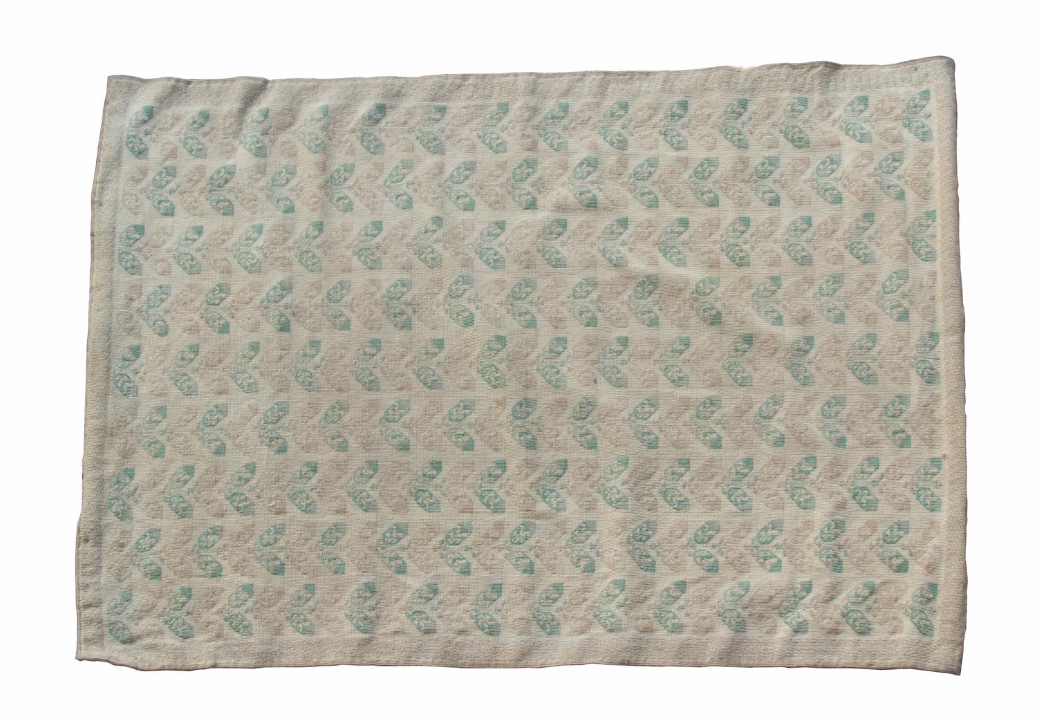 Two Tapestry Rugs Dimensions of larger 8 feet 5 inches x 5 feet 7 1/2 inches.