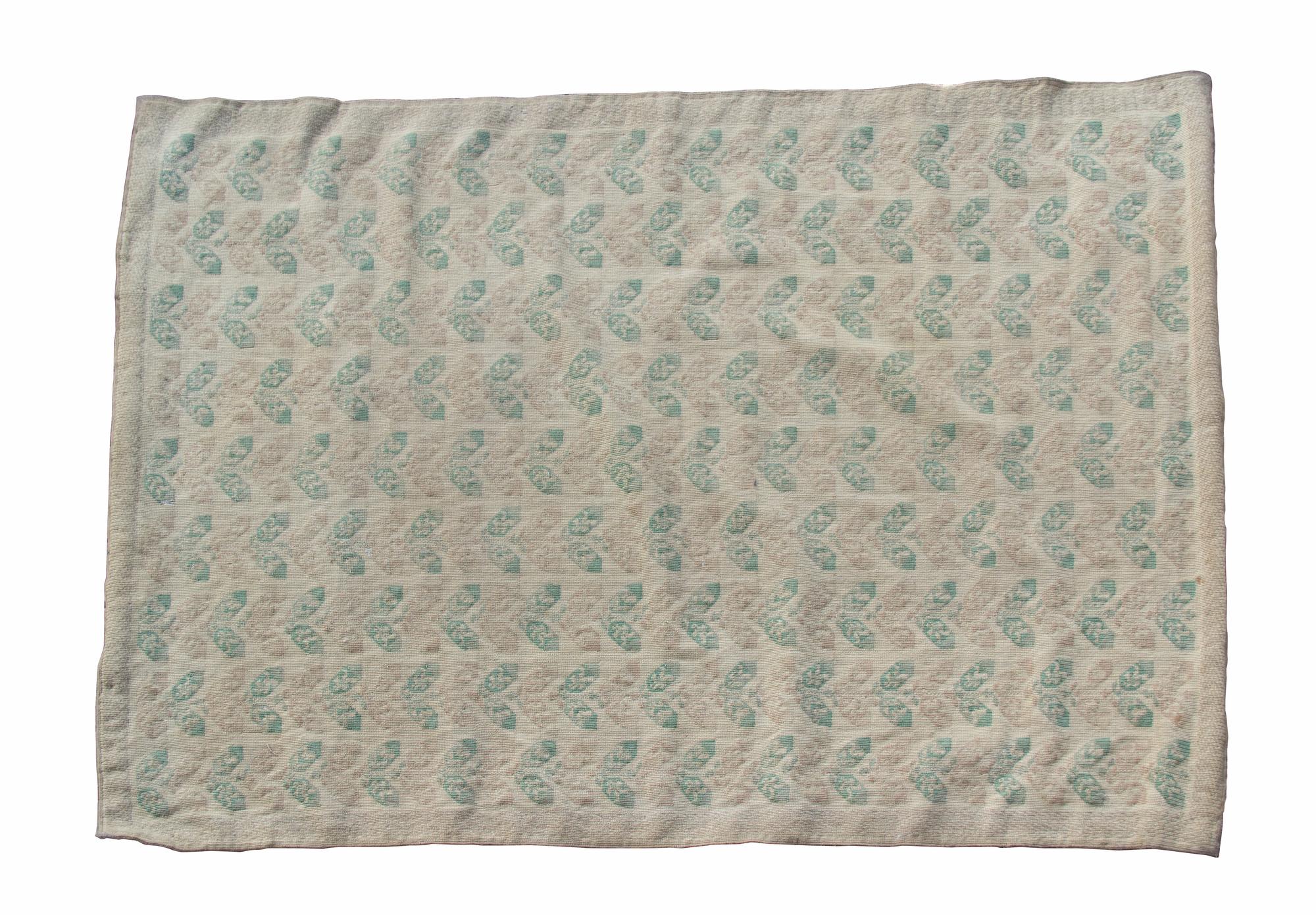 Two Tapestry Rugs Dimensions of larger 8 feet 5 inches x 5 feet 7 1/2 inches.