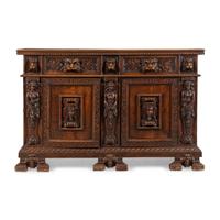 An Italian Walnut Console Cabinet
