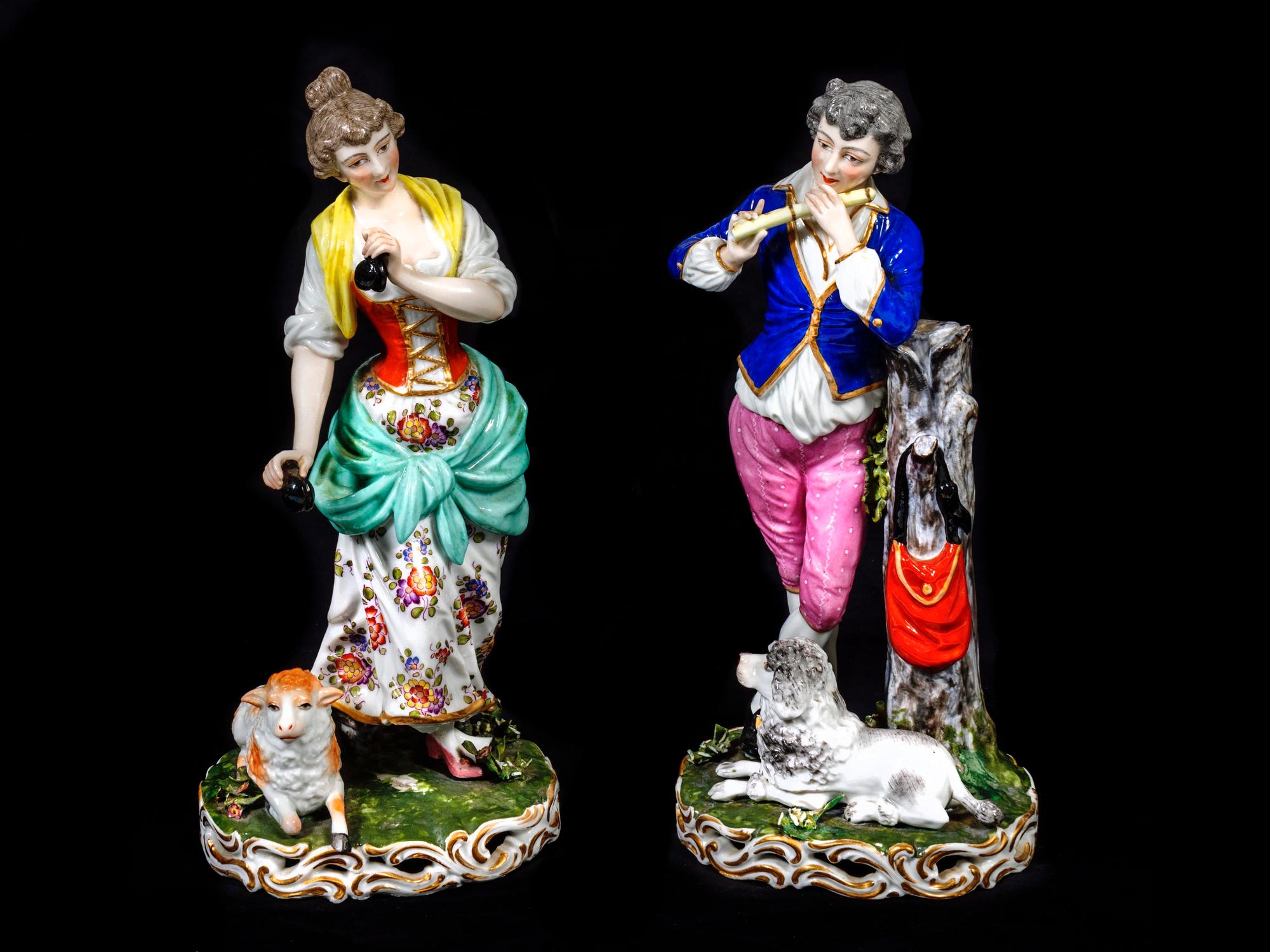 A Pair of Austrian Porcelain Figures of a Man and Woman — EARLY 20TH CENTURY