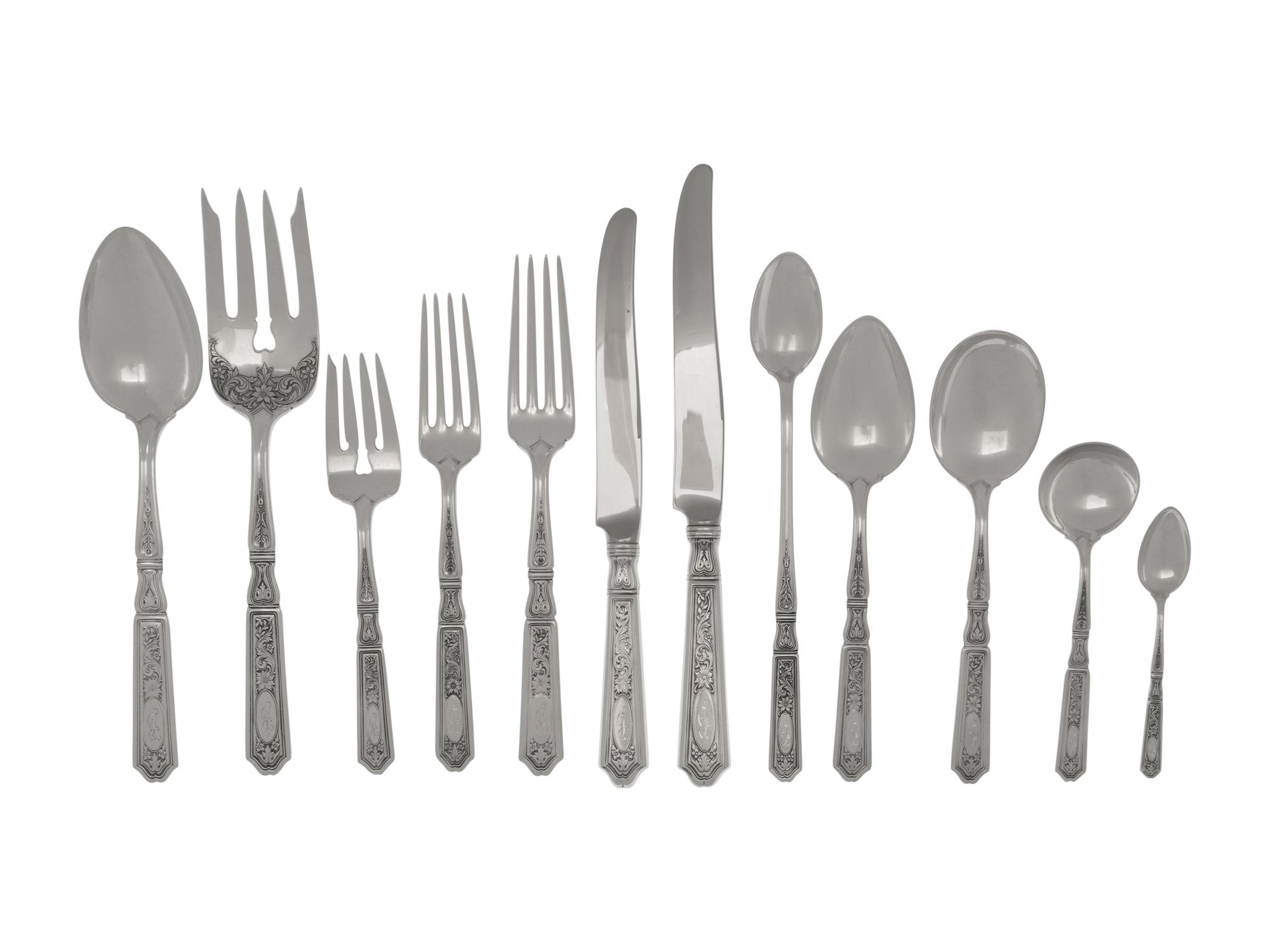 An American Silver Flatware Service