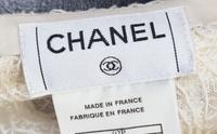 A Chanel Ivory Lace Beaded Skirt, Size 36.