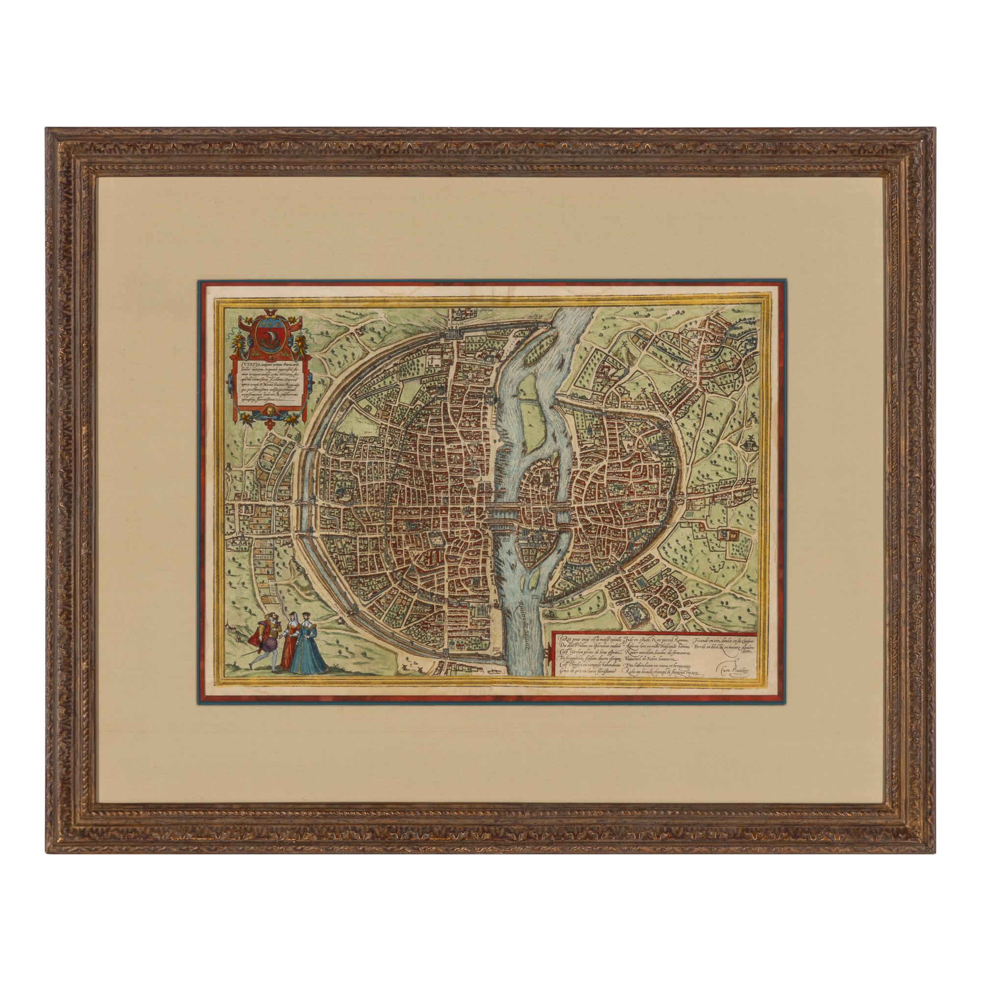 [Maps & Atlases] [Paris] Braun, Georg and Frans Hogenberg. Lutetia Vulgari Nomine Paris, Urbs Galliae Maxima