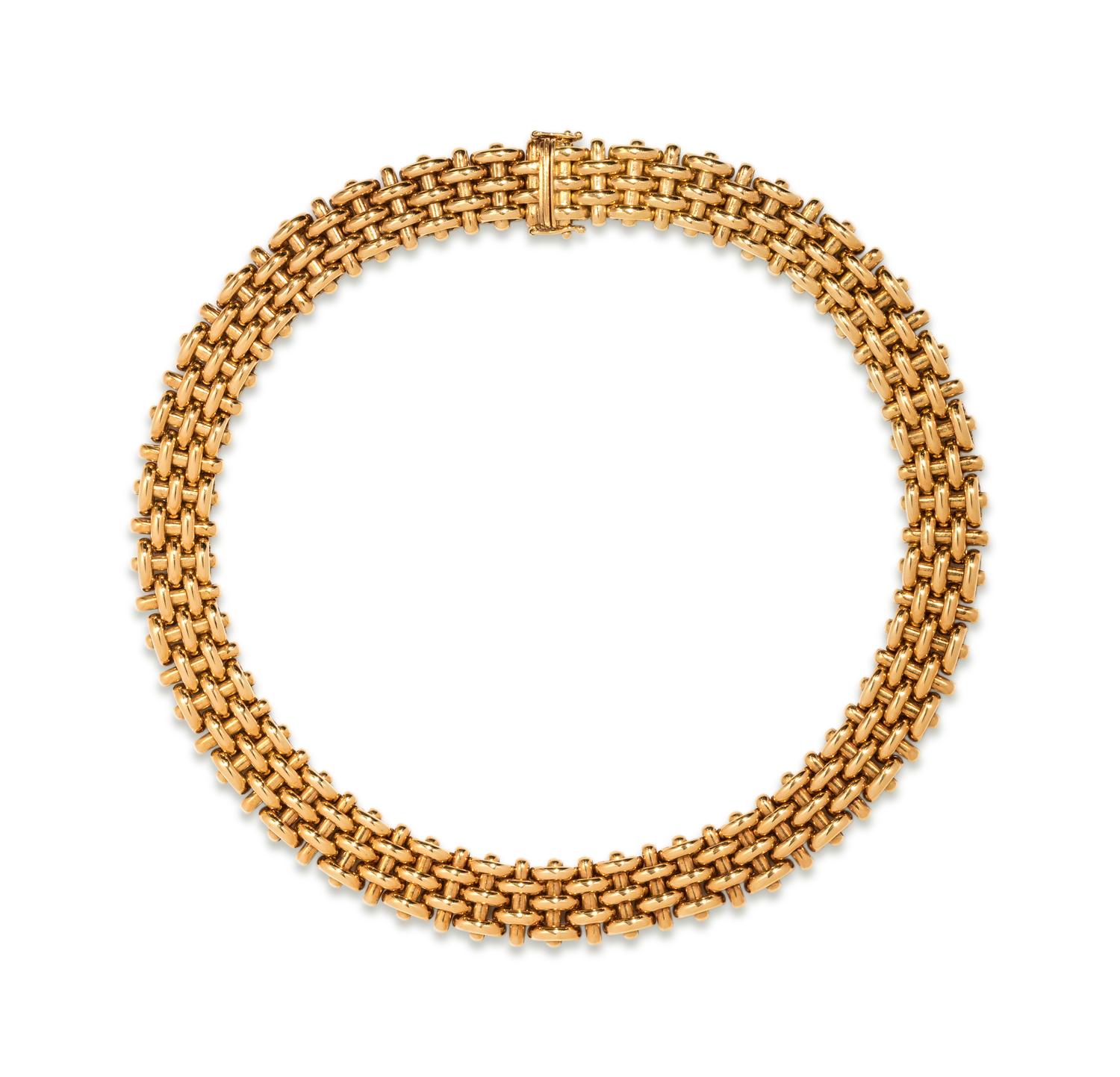 BLACK, STARR & FROST, YELLOW GOLD COLLAR NECKLACE