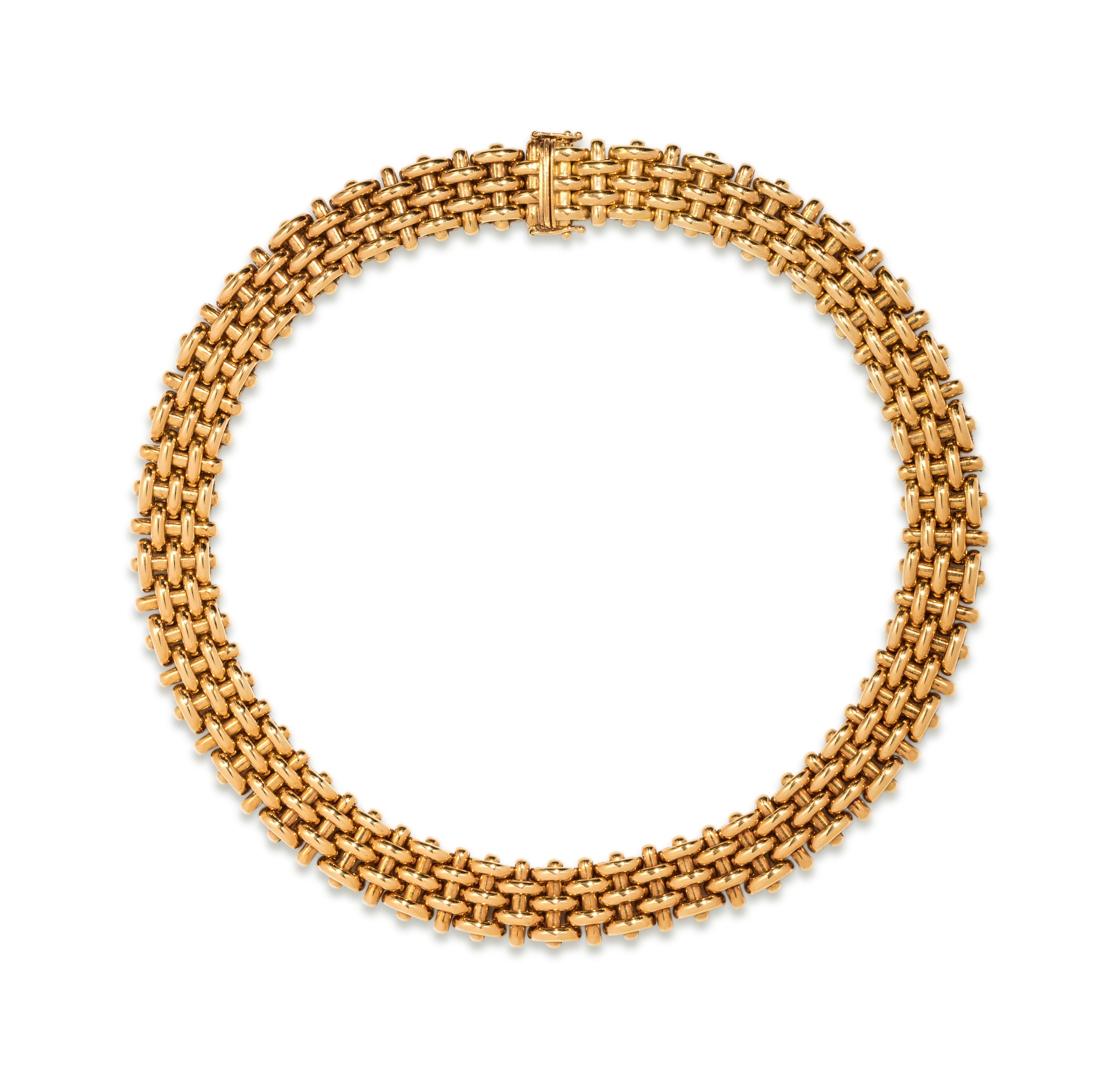BLACK, STARR & FROST, YELLOW GOLD COLLAR NECKLACE