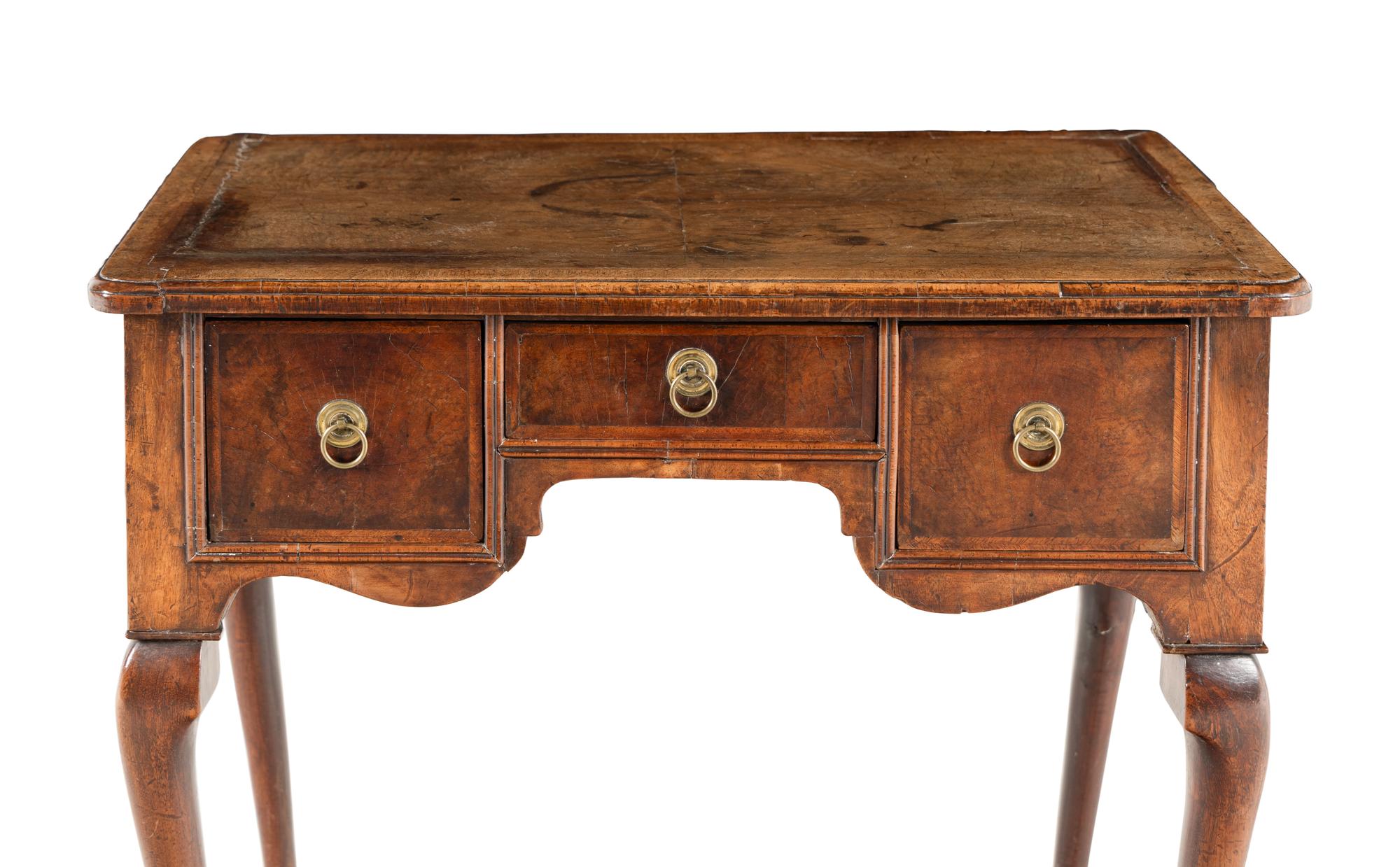 An English Walnut Dressing Table