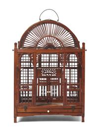 A Small Chinese Wood Birdcage