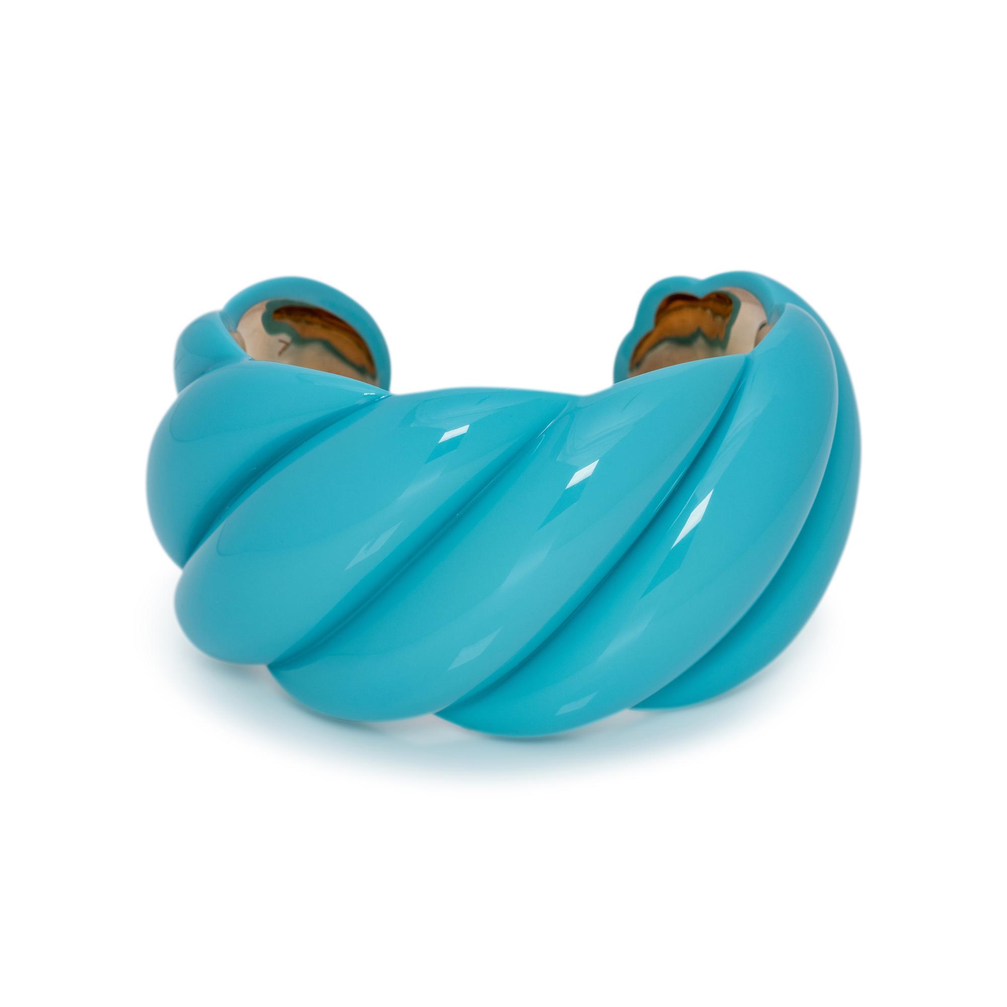 DAVID YURMAN, BLUE RESIN CUFF BRACELET
