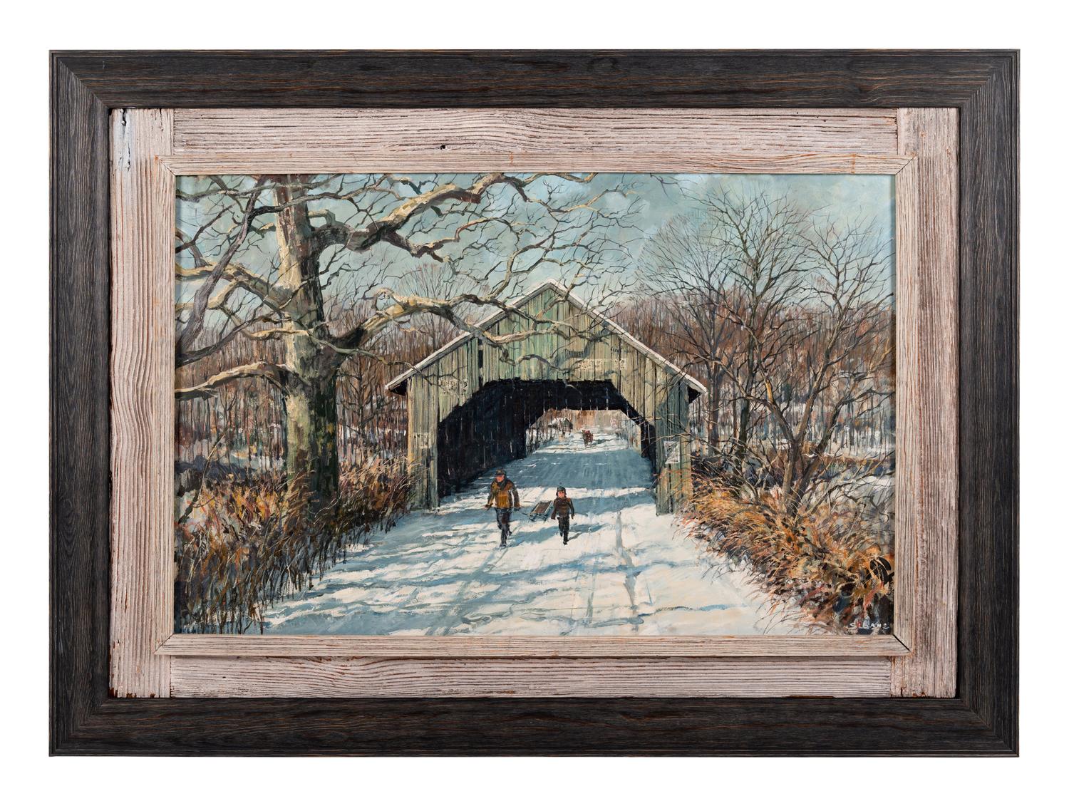 Covered Bridge in Winter