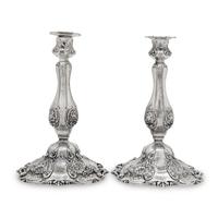 A Pair of American Silver Candlesticks