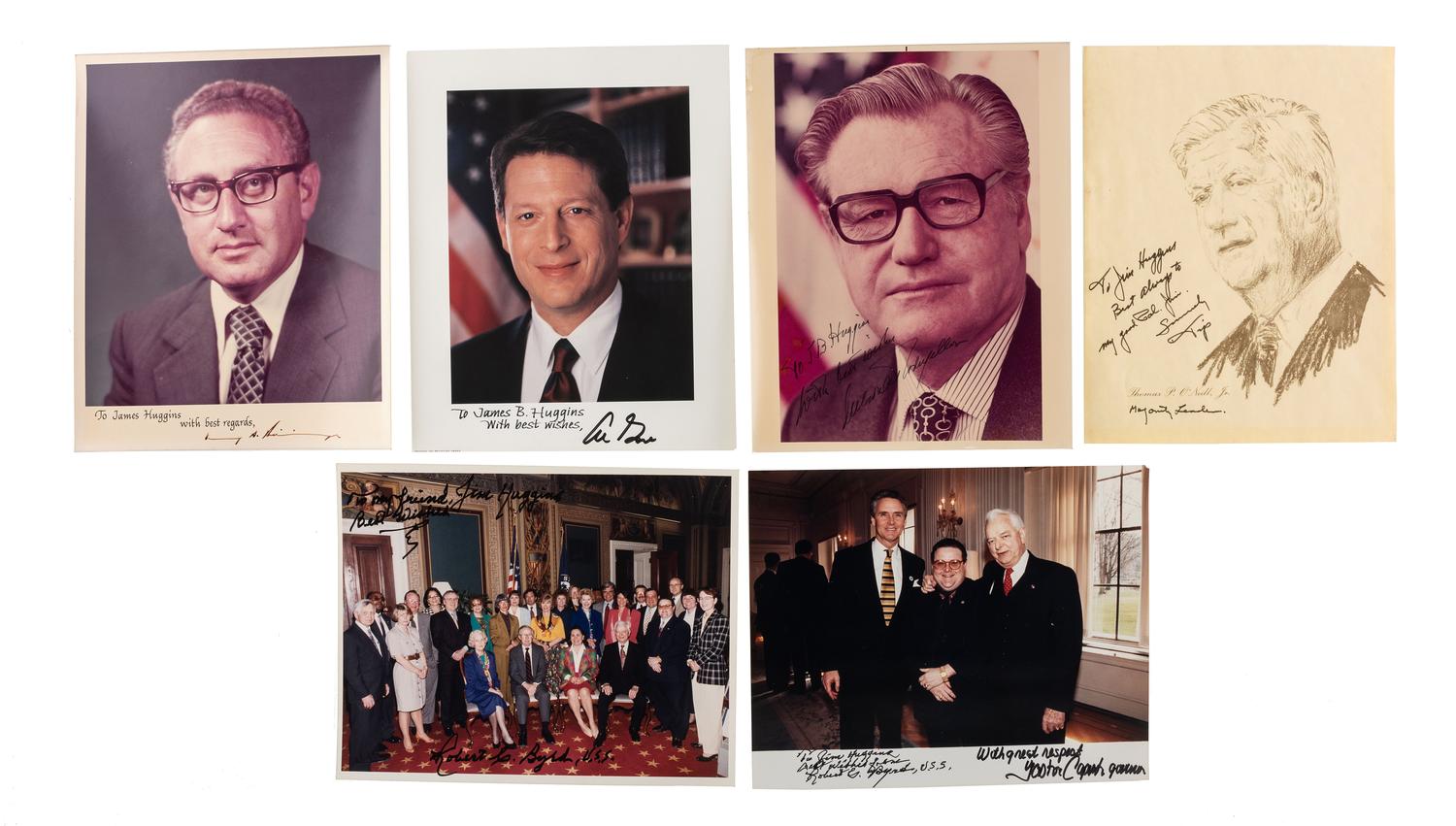 [POLITICS]. Collection of presidential and political autographs and ephemera associated with West Virginia Senator Robert C. Byrd (1917-2010) and his long-time associate James B. Huggins (1950- ).