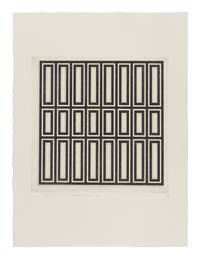A Group of Six Prints ( Ladder Box: A; Multi Case B; Certical Screen: C; Drop Mitres: D; Quoined Chase: E; Mitred Matrix: F ), 1970