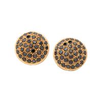 YELLOW GOLD AND BLACK DIAMOND EARRINGS