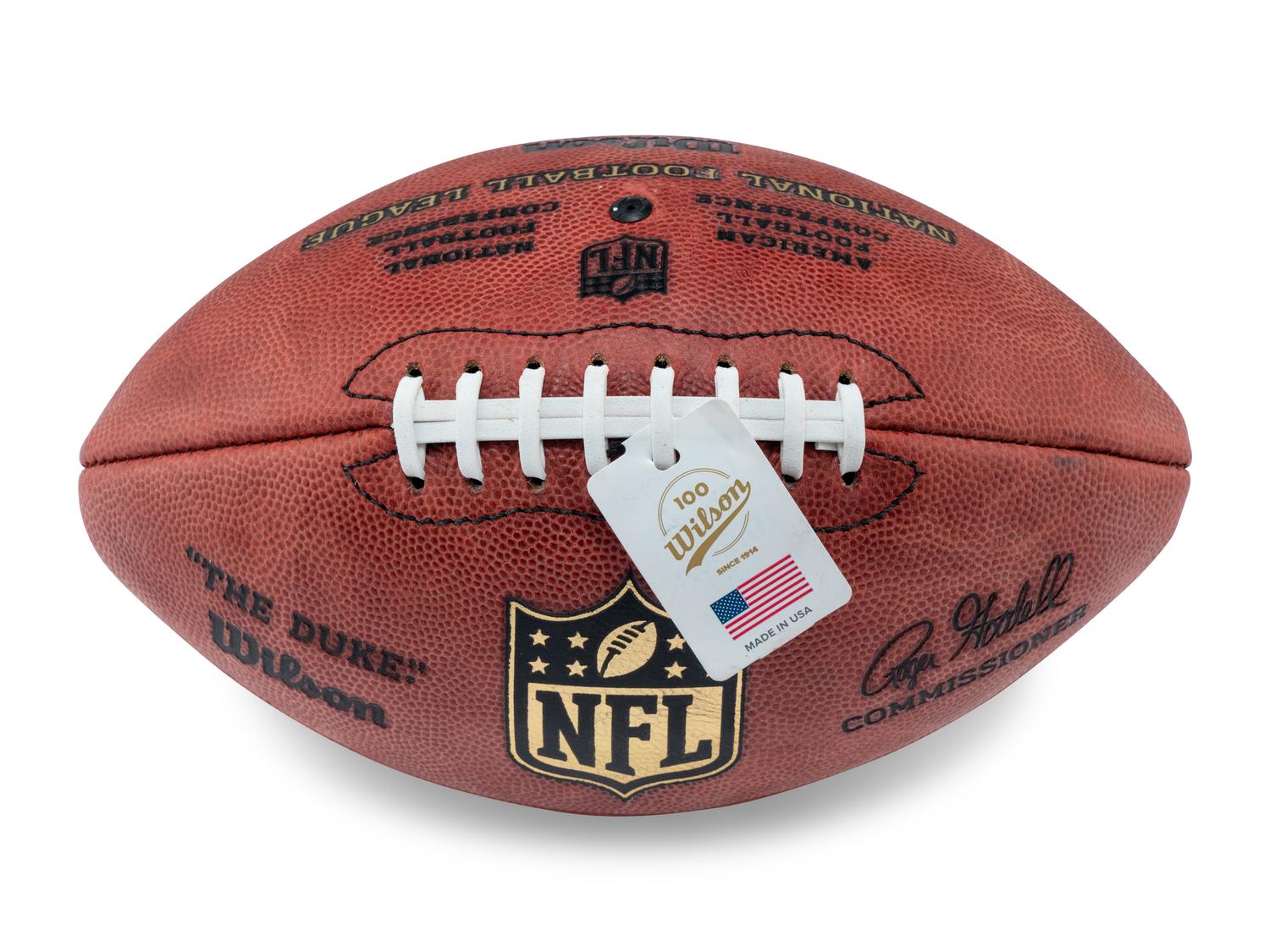 A Peyton Manning Signed Autograph Wilson Official NFL Football With Multiple Inscriptions