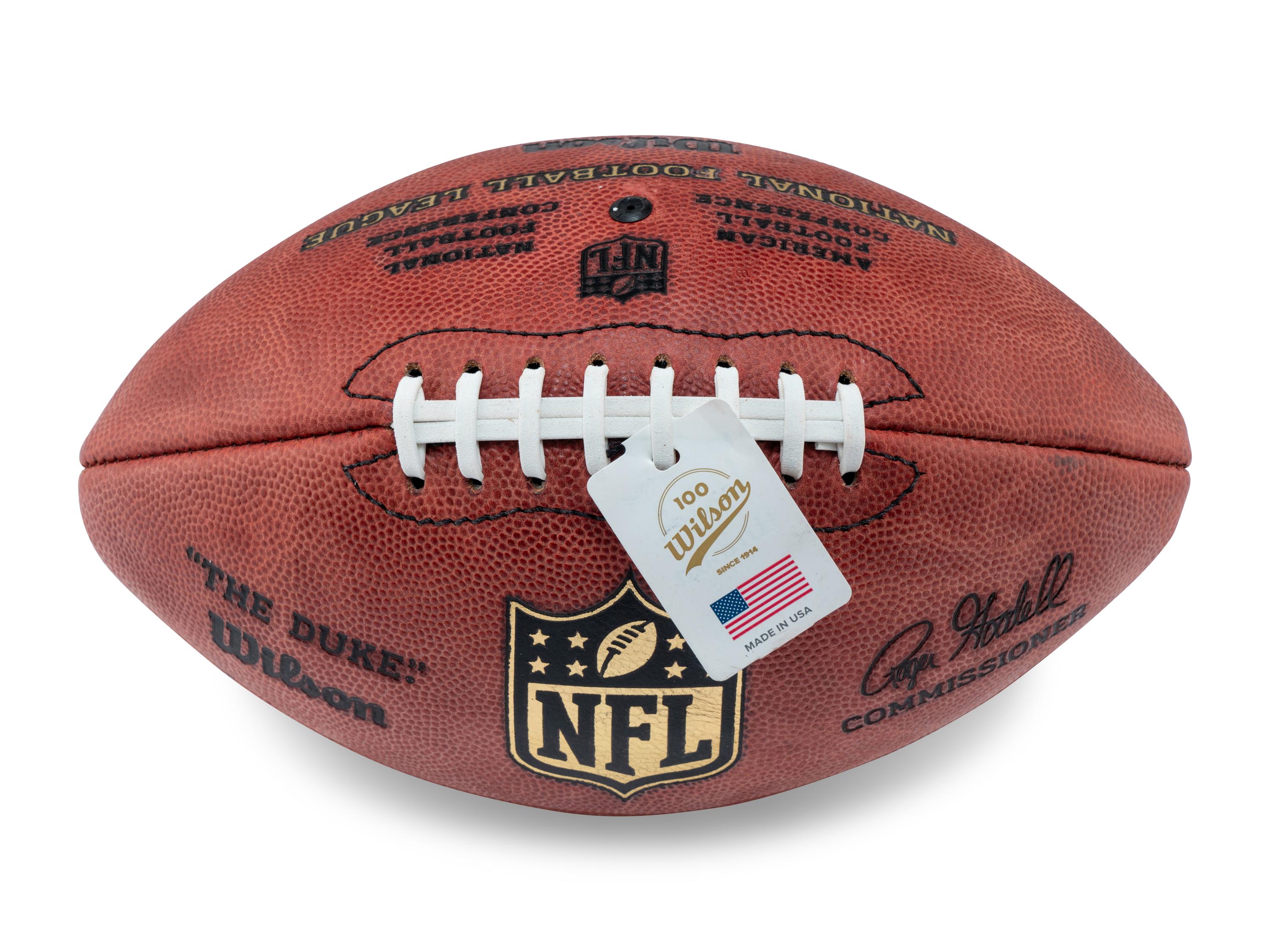 A Peyton Manning Signed Autograph Wilson Official NFL Football With Multiple Inscriptions